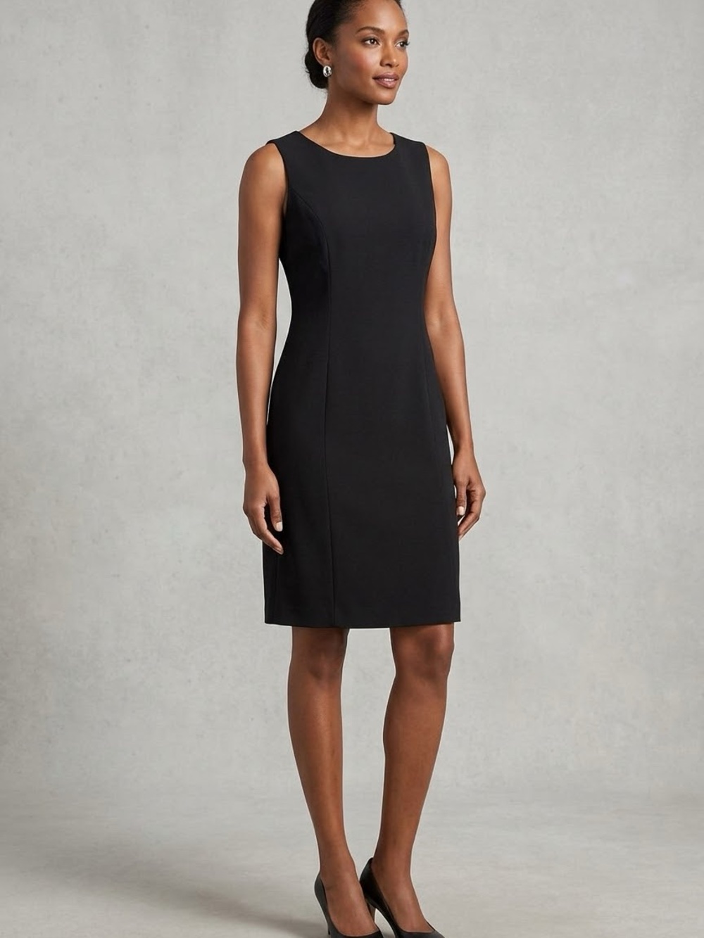 Talbots Black Sleeveless Sheath Dress